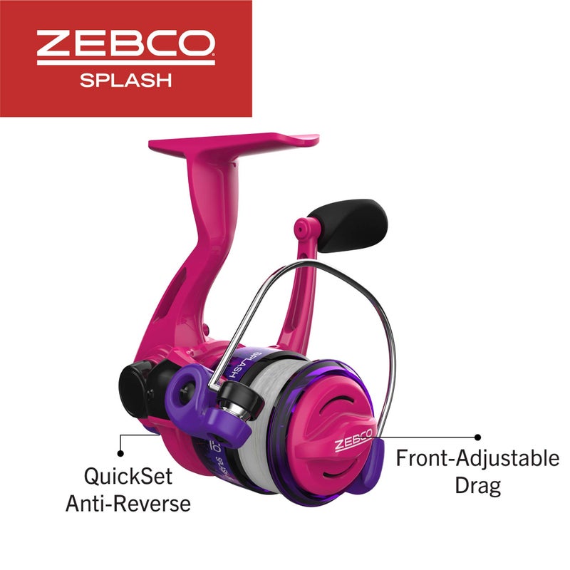 Zebco Splash Junior Spinning Reel and Fishing Rod Combo, 4-Foot 2-Piece Fishing Pole, Size 10 Reel, Changeable Right- or Left-Hand Retrieve, Pre-Spooled with 6-Pound Zebco Line, Blue - Image 4